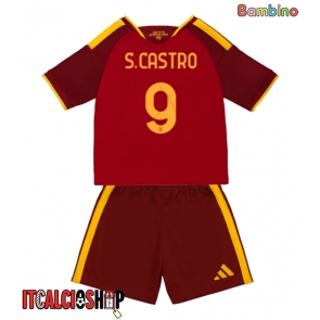 AS Roma Santiago Castro #9 Prima Maglia Bambino 2026-27 Manica Corta (+ Pantaloni corti)